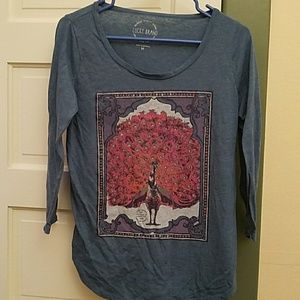 Lucky peacock 3/4 sleeve shirt